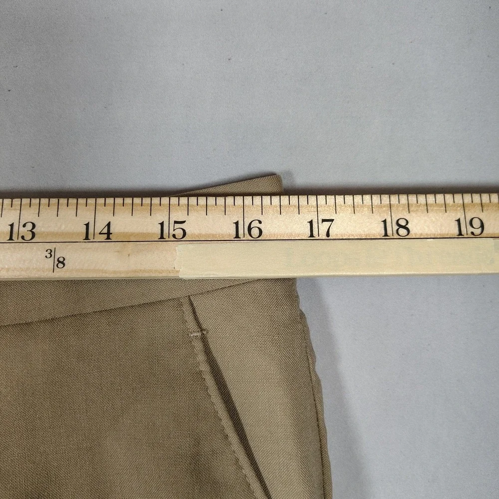 Lauren Ralph Lauren Dress‎ Pants Mens 33x27 Tan Slim Fit Solid 100% Wool